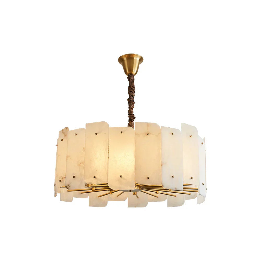 Alabaster Lorry Round Chandelier