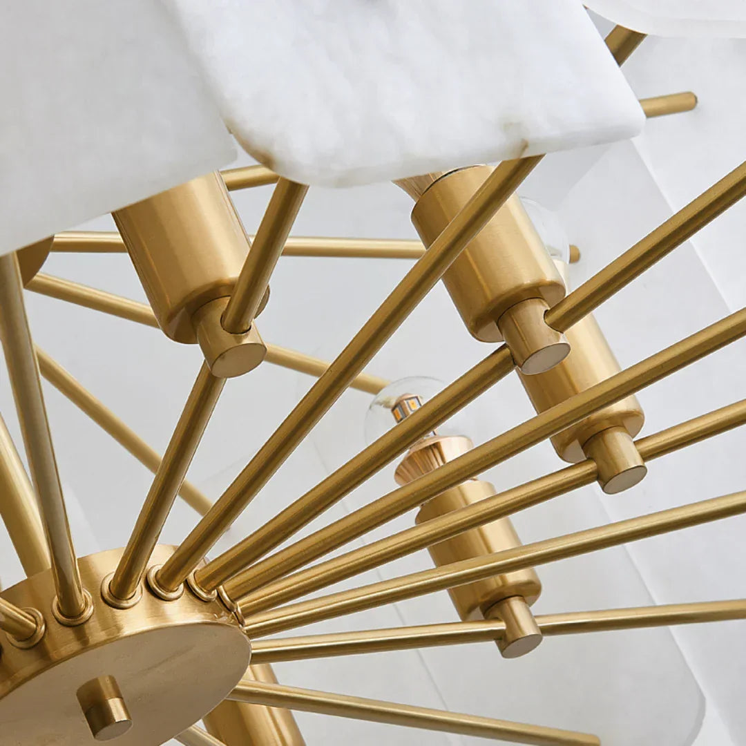 Alabaster Lorry Round Chandelier