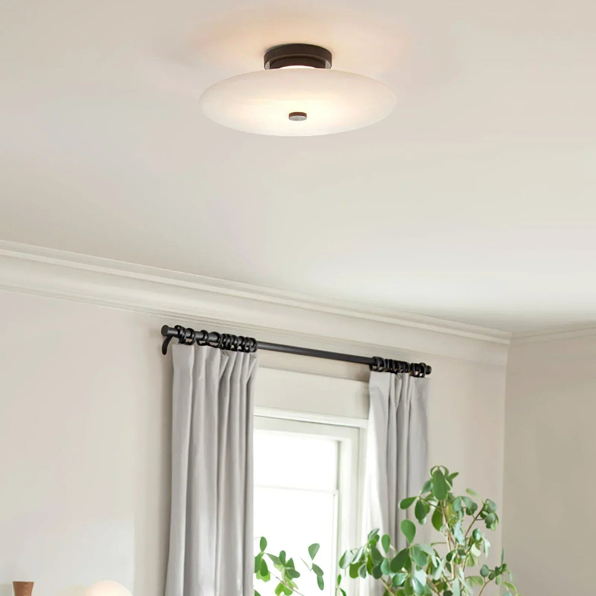 Round Ankeny Alabaster Ceiling Lamp