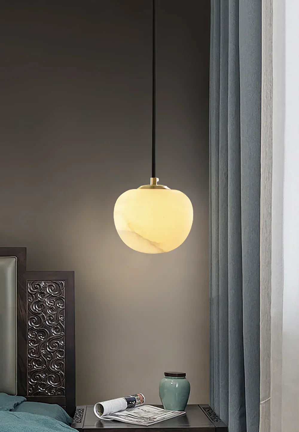 Round Alabaster Pendant Light