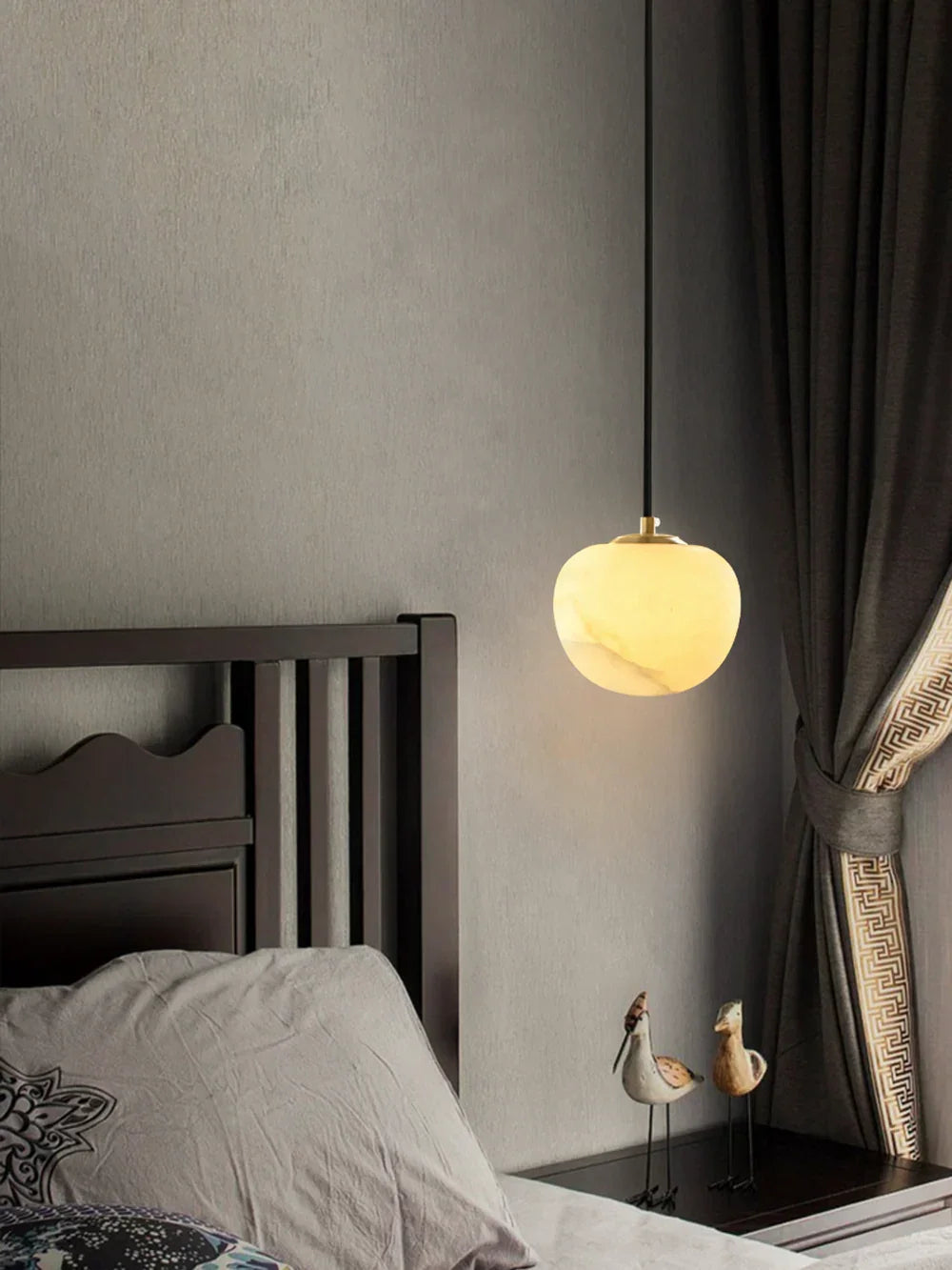 Round Alabaster Pendant Light