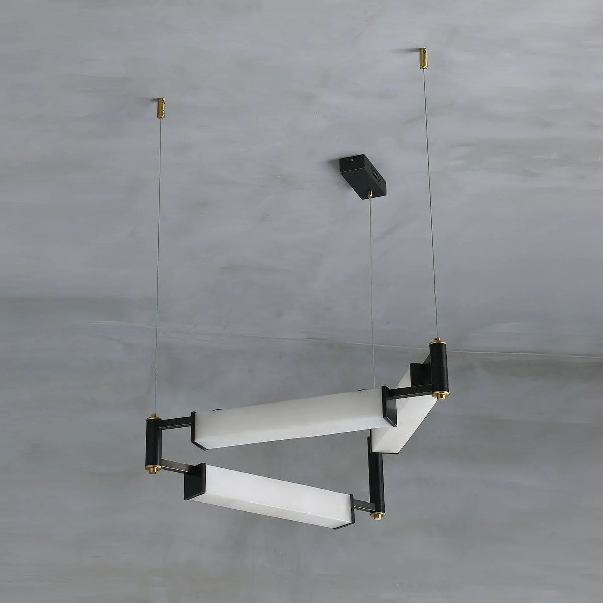 Resident Alabaster Modern Black Chandelier