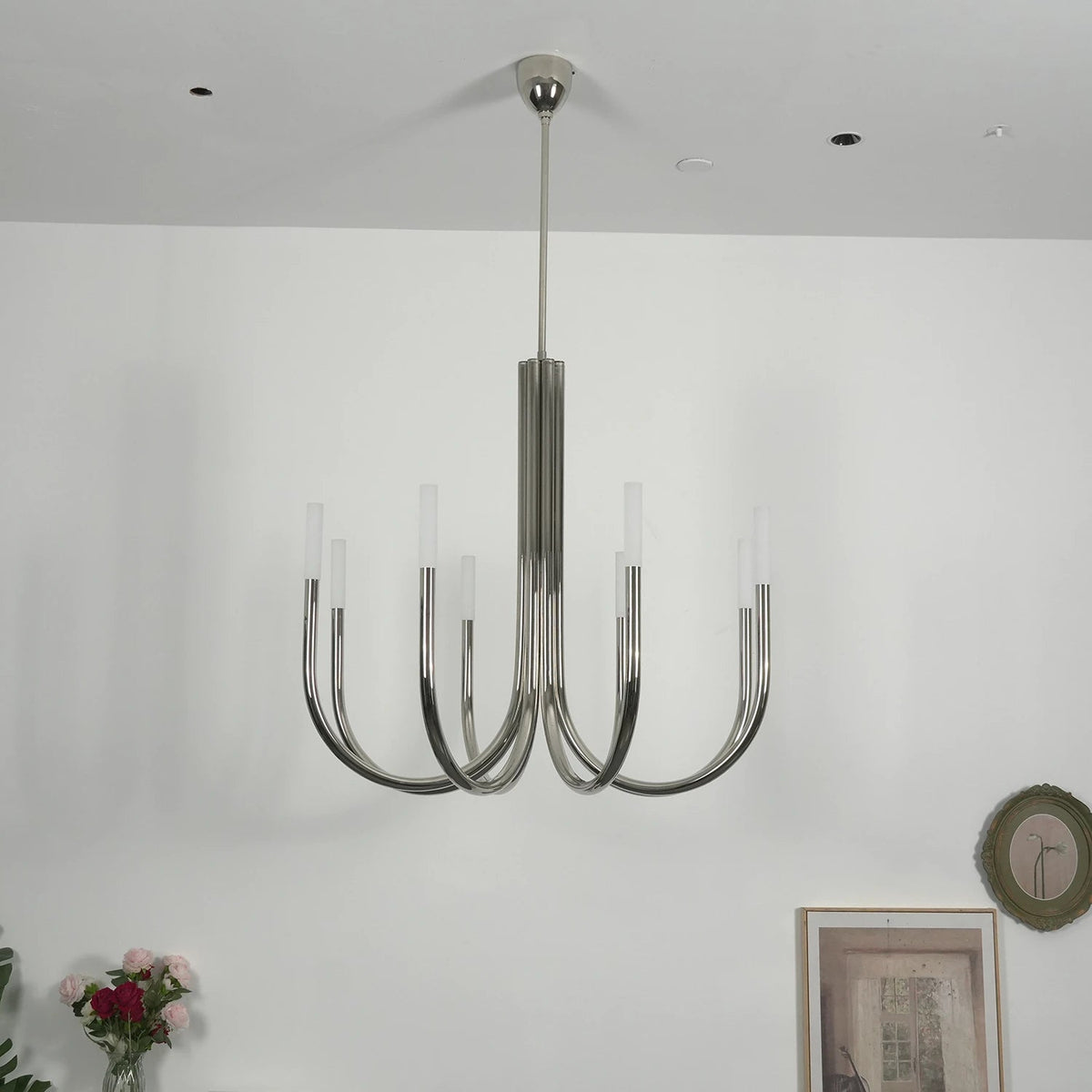 Corin Curved Arm Candle Chandelier