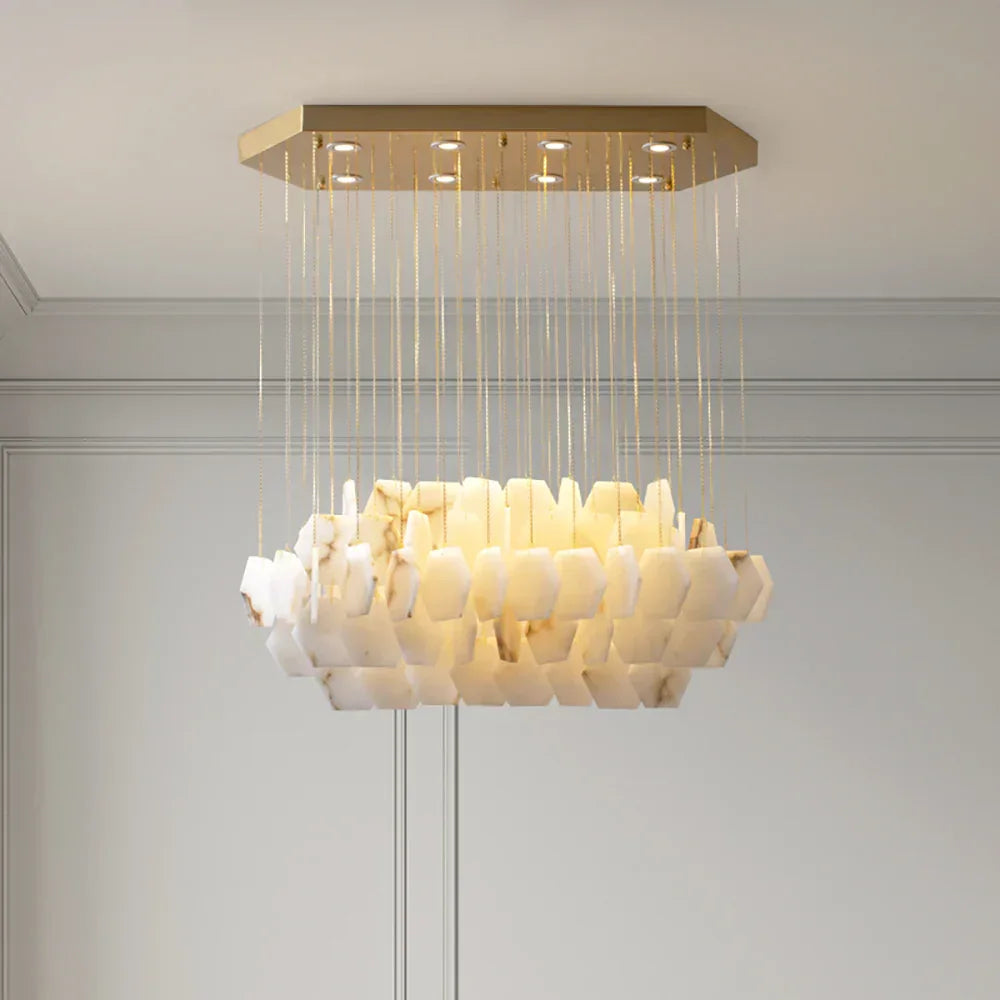 Natural Alabaster Chandelier