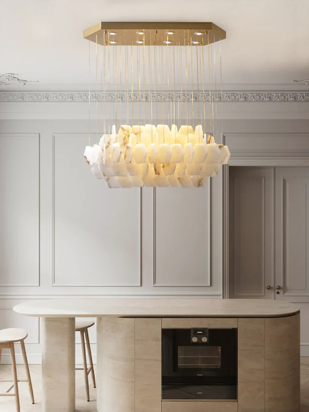 Natural Alabaster Chandelier
