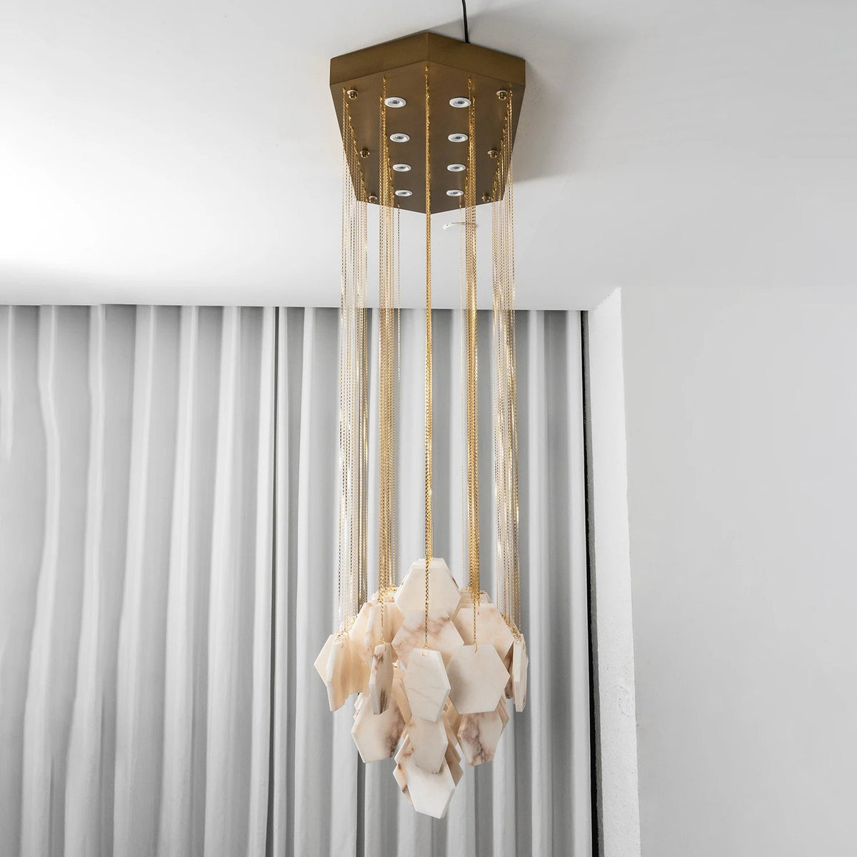 Natural Alabaster Chandelier