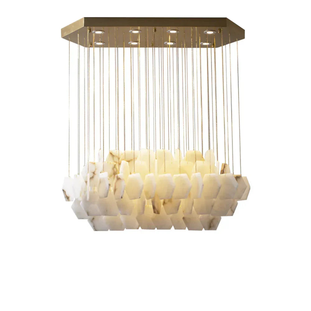 Natural Alabaster Chandelier