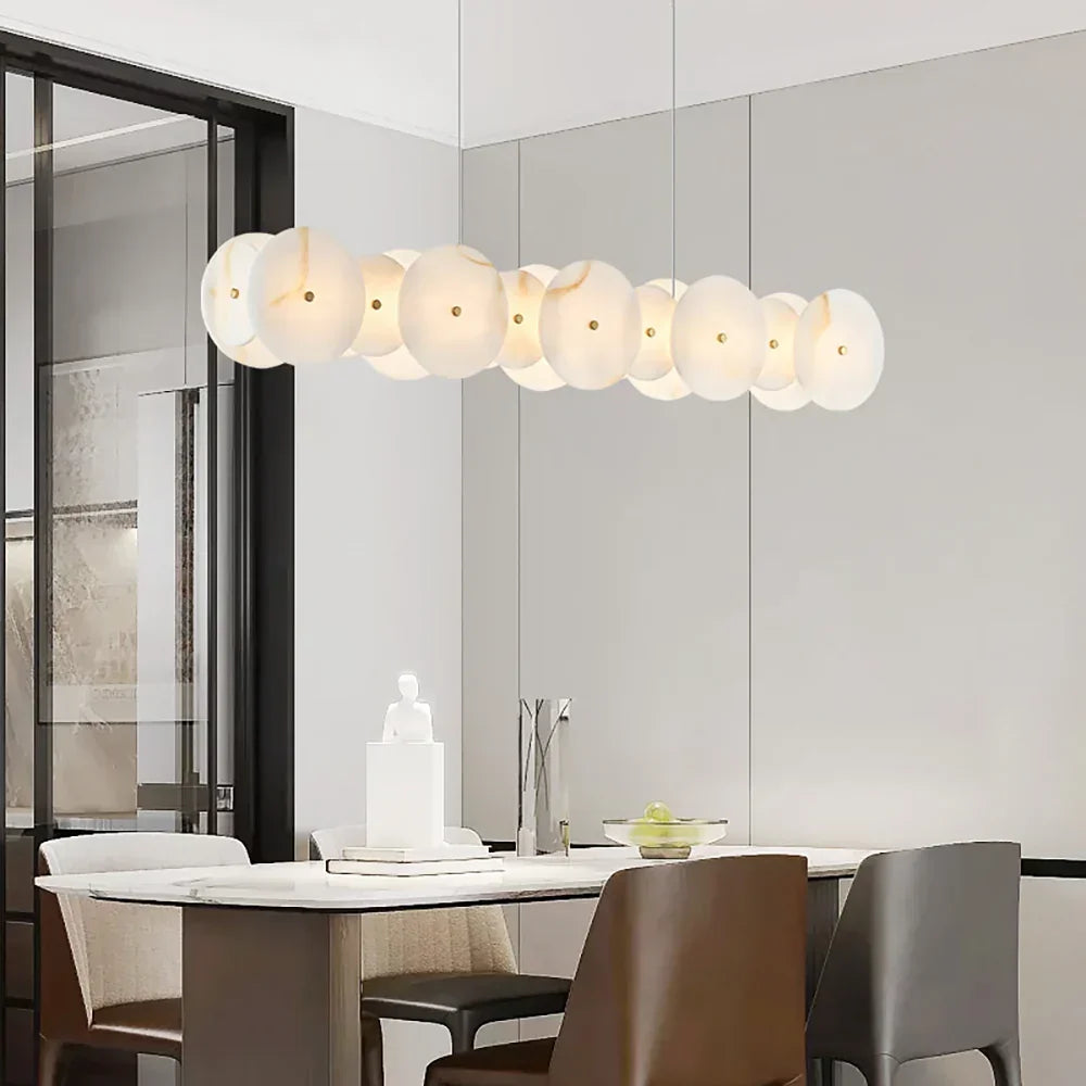 Alabaster Multiple Round Chandelier