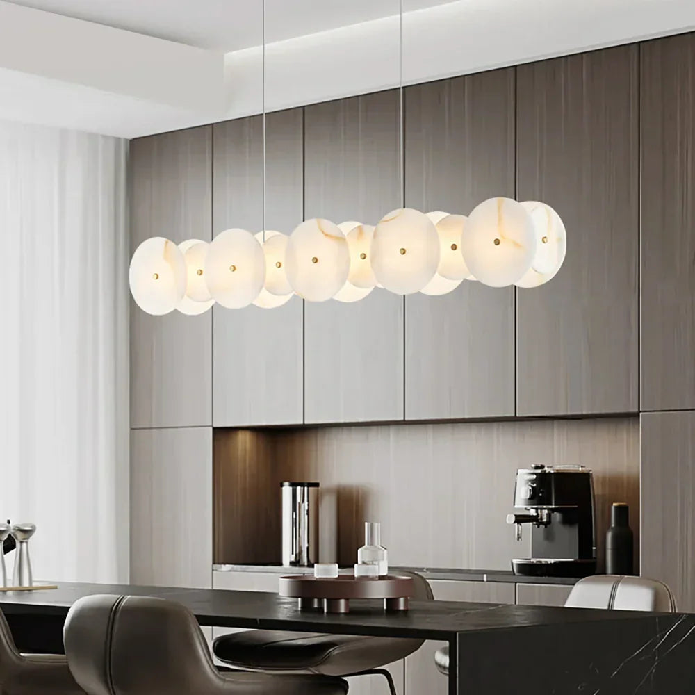 Alabaster Multiple Round Chandelier