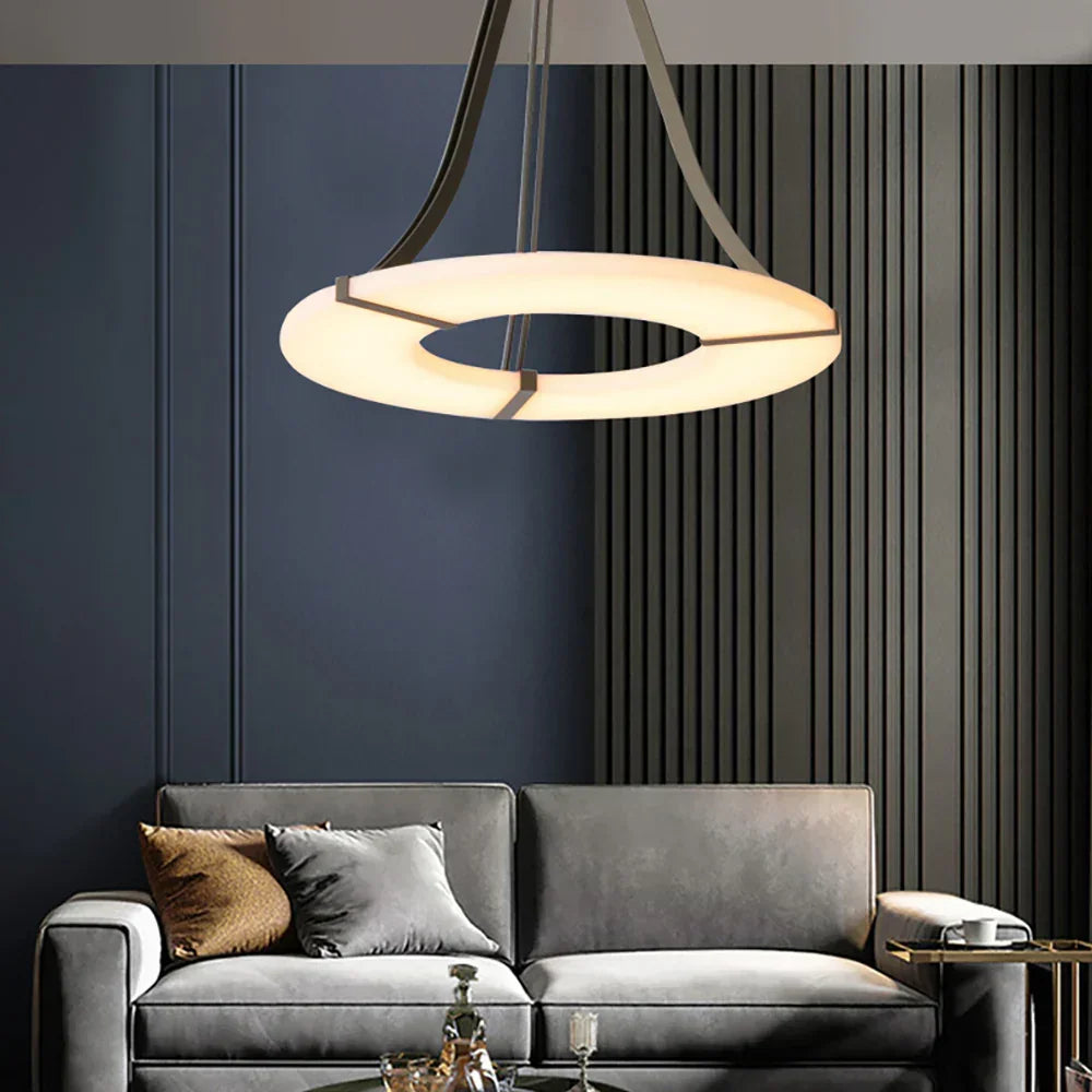 Alabaster Luxembourg Halo Chandelier
