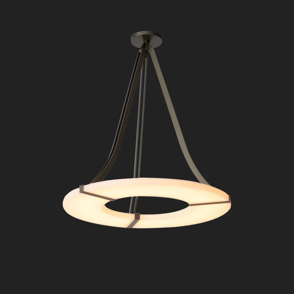 Alabaster Luxembourg Halo Chandelier