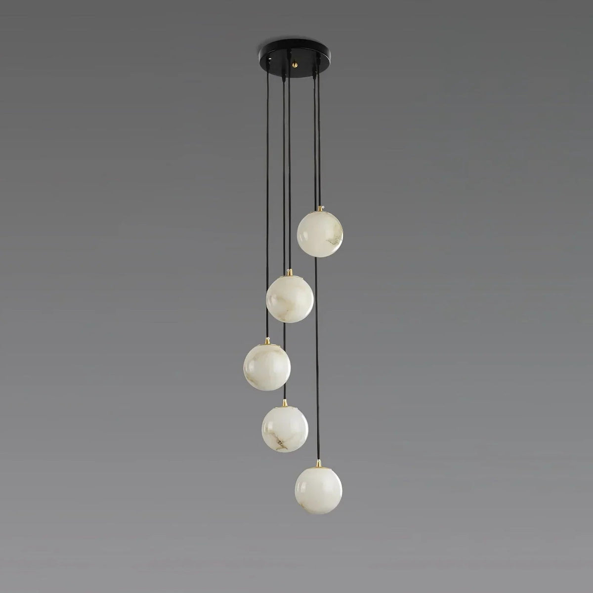 Alabaster Balls Cluster Chandelier