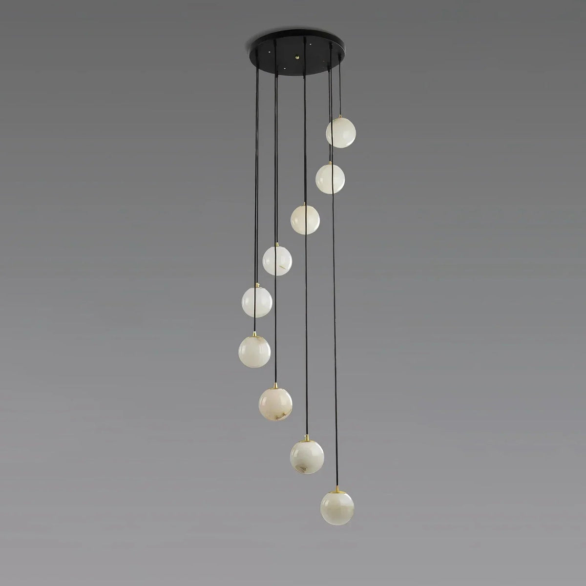 Alabaster Balls Cluster Chandelier