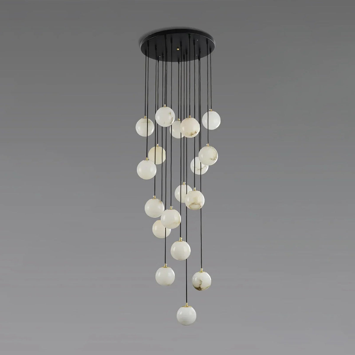 Alabaster Balls Cluster Chandelier