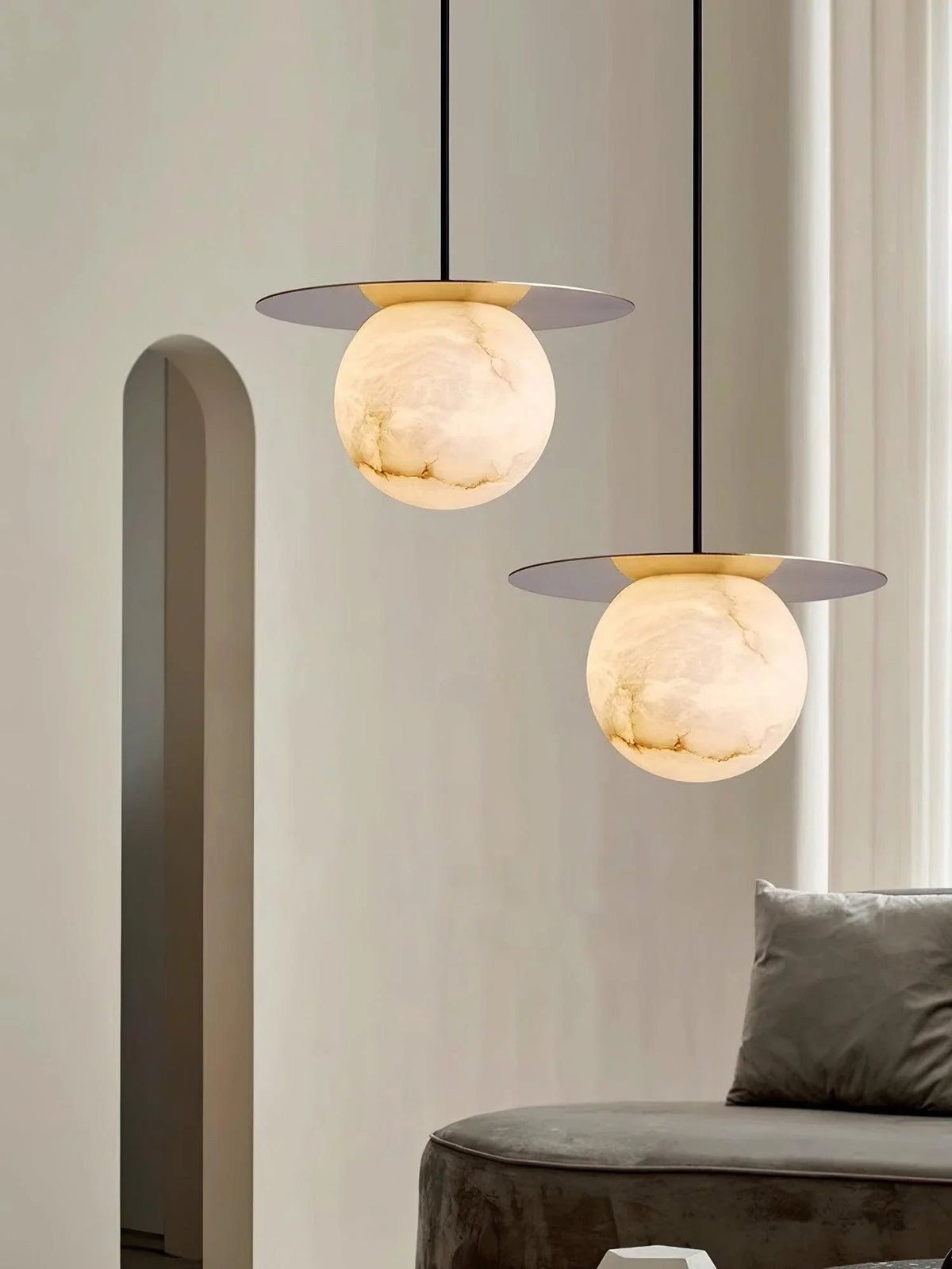 Alabaster Borra Pendant Light