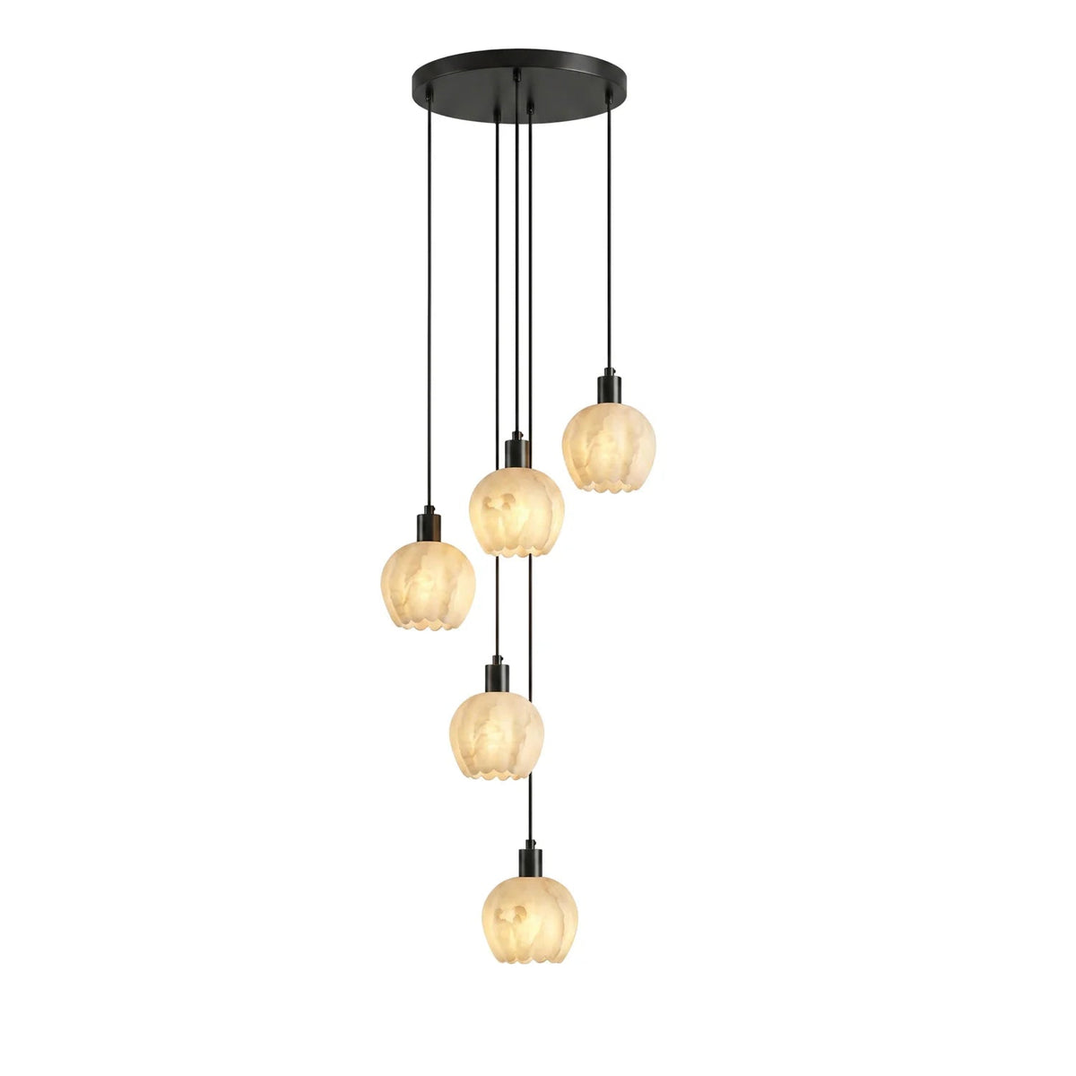 Alabaster Petal Cluster Chandelier