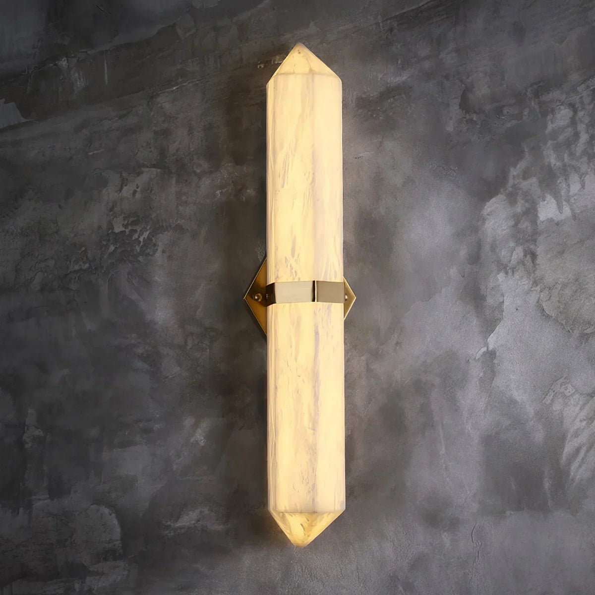 Alabaster Obelisk Wall Sconce