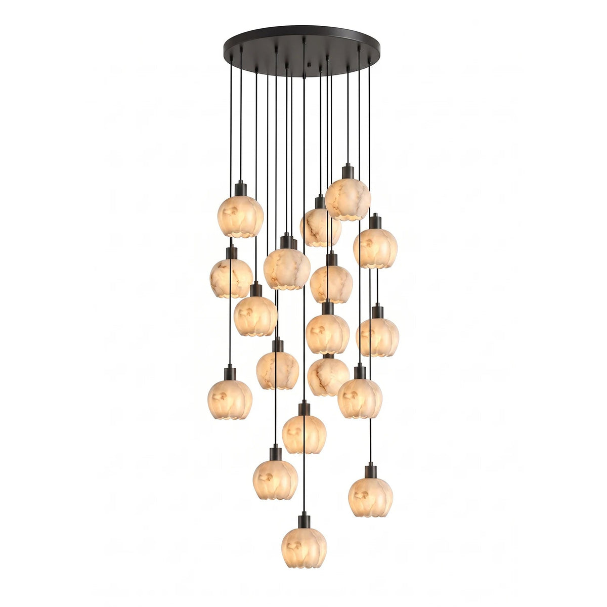 Alabaster Petal Cluster Chandelier