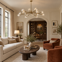 Boule de Cristal chandelier in elegant living room lifestyle
