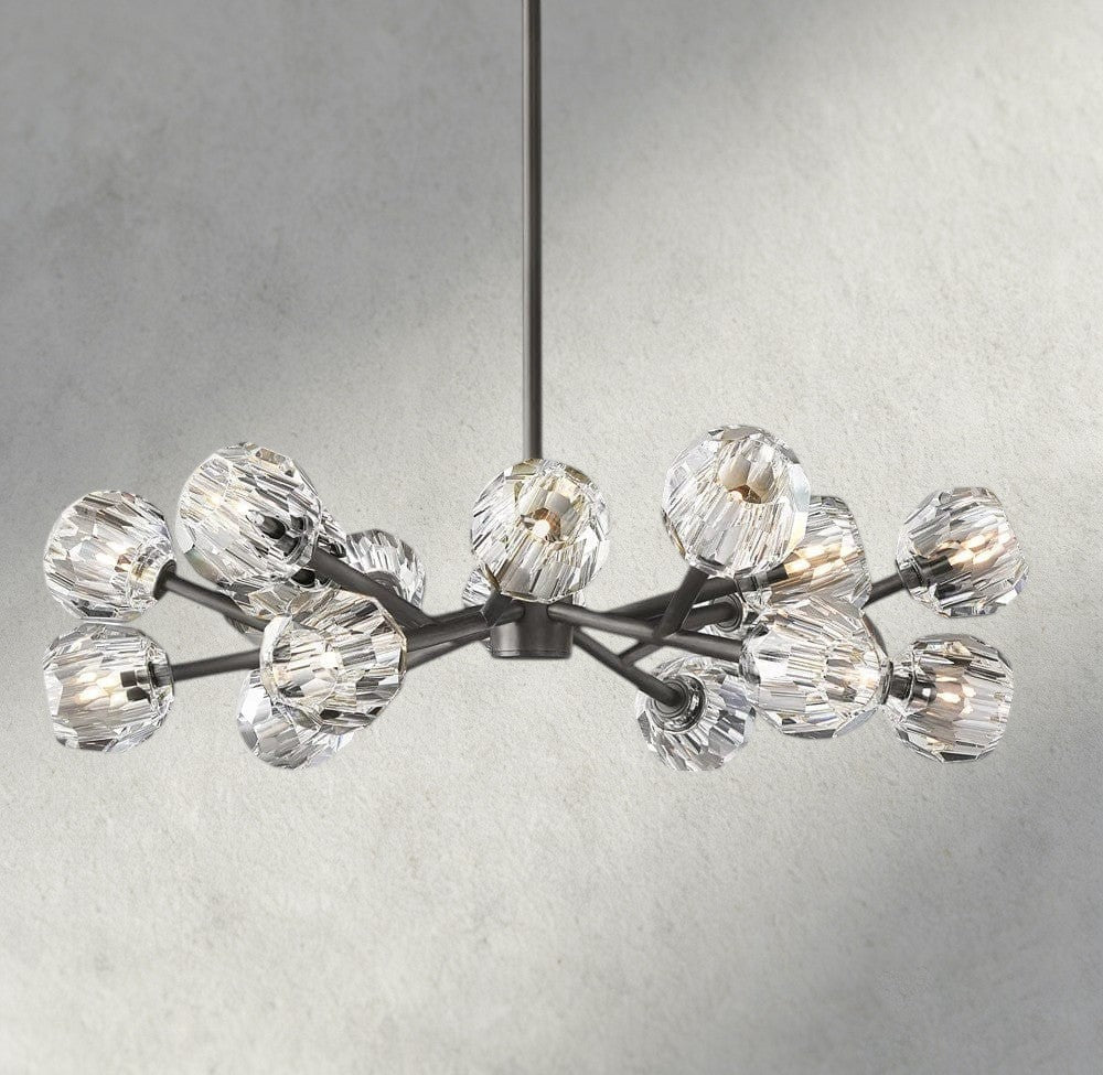 Boule de Cristal chandelier 36" / Clear / Bronze product view