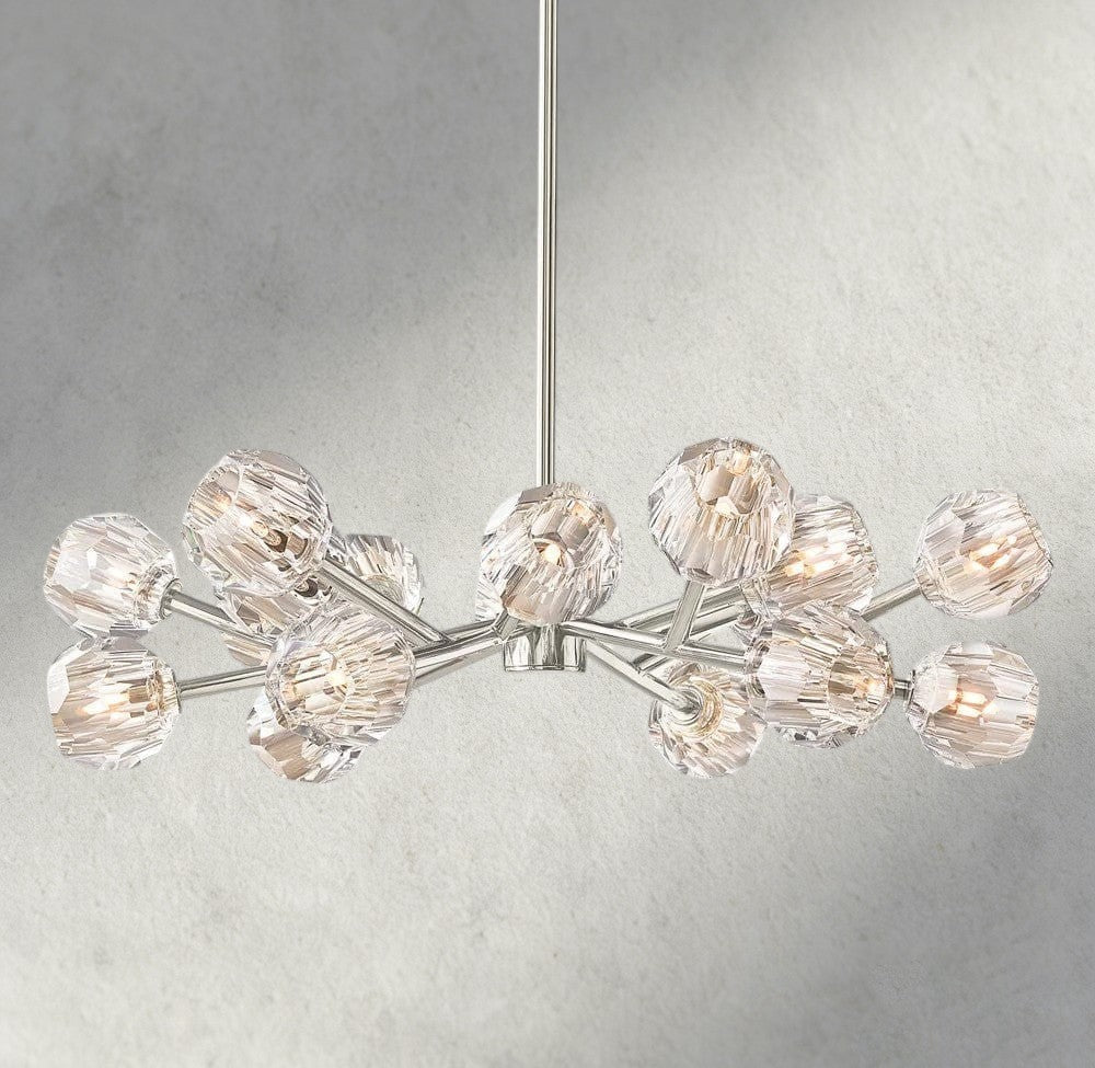 Boule de Cristal chandelier 36" / Clear / Nickel product view