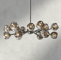 Boule de Cristal chandelier 36" / Smoke / Bronze product view