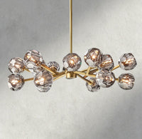 Boule de Cristal chandelier 36" / Smoke / Brass product view