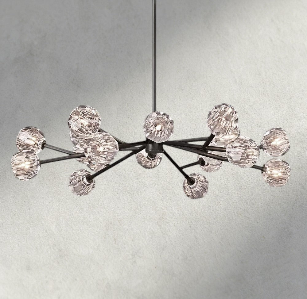 Boule de Cristal chandelier 48" / Clear / Bronze product view