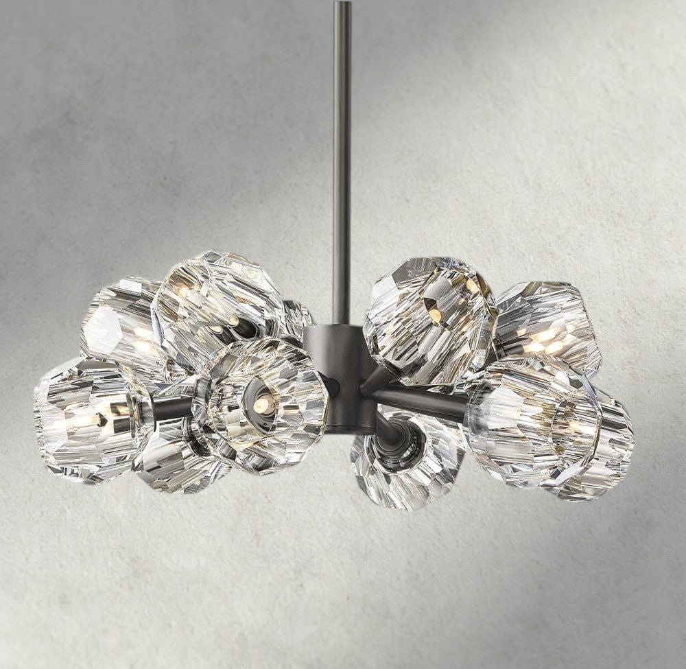 Boule de Cristal chandelier 24" / Clear / Bronze product view