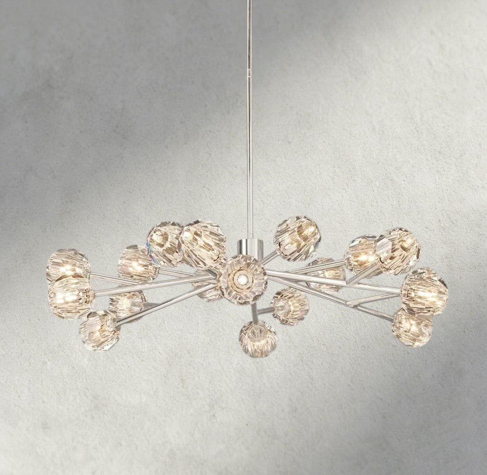 Boule de Cristal chandelier 48" / Clear / Nickel product view