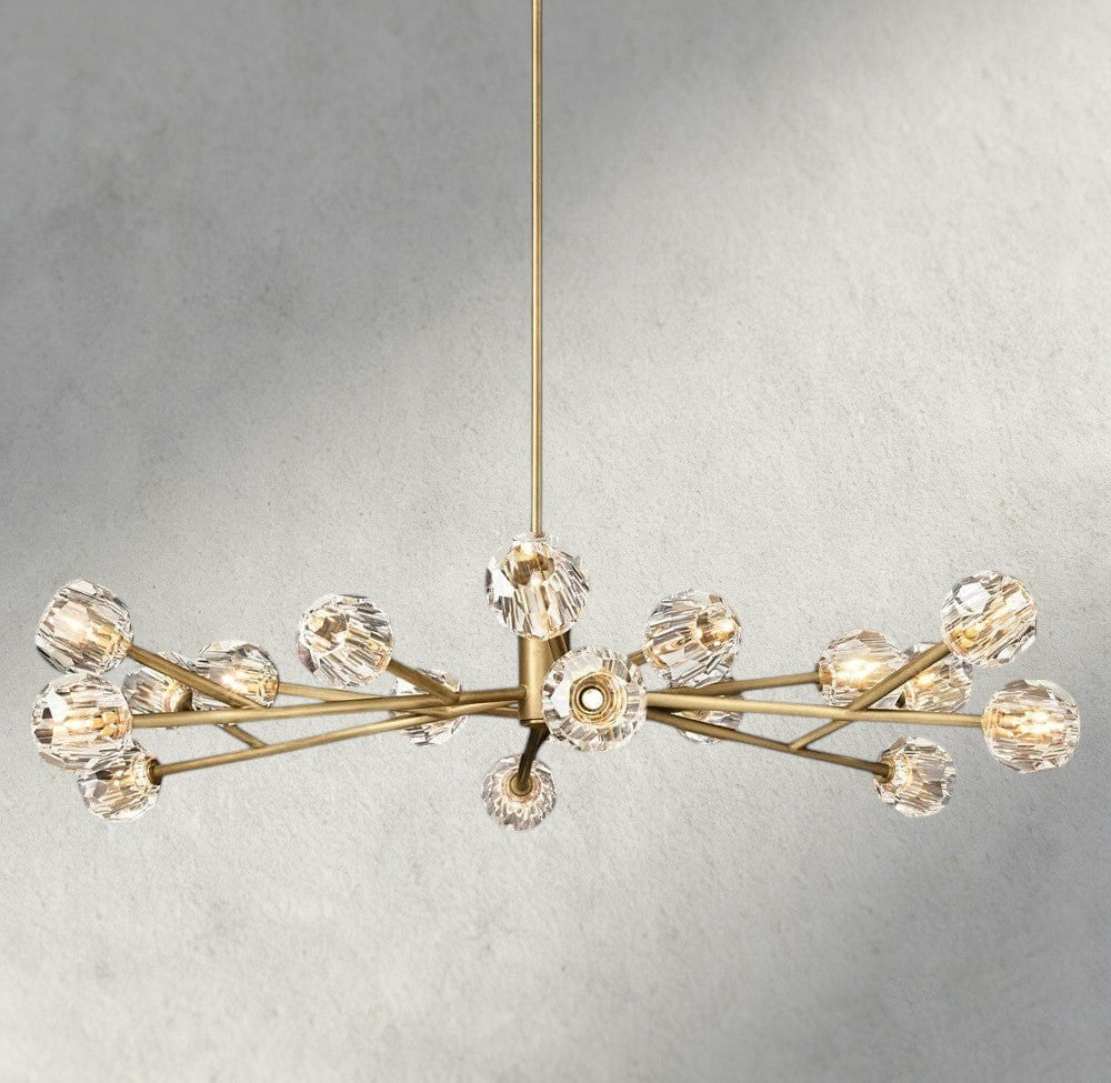 Boule de Cristal chandelier 60" / Clear / Brass product view