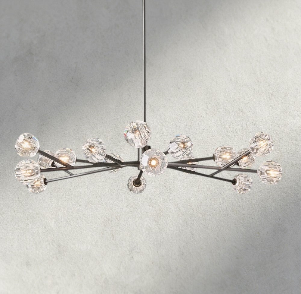 Boule de Cristal chandelier 60" / Clear / Bronze product view
