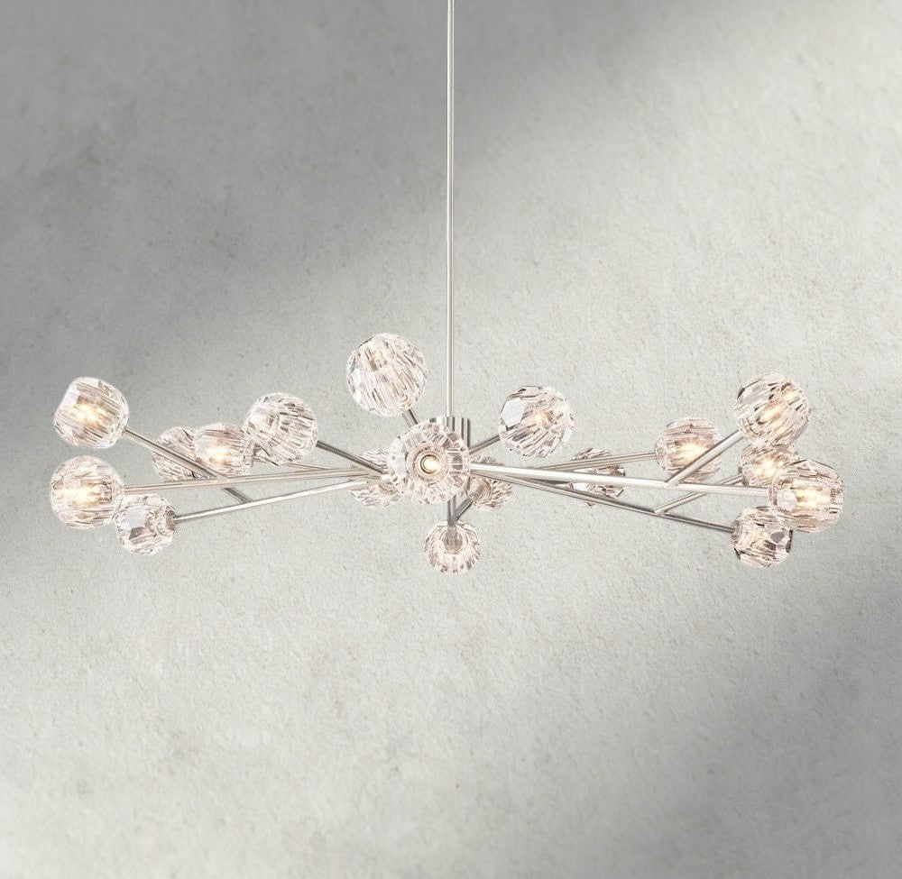 Boule de Cristal chandelier 60" / Clear / Nickel product view