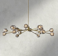 Boule de Cristal chandelier 60" / Smoke / Brass product view