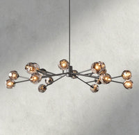 Boule de Cristal chandelier 60" / Smoke / Bronze product view