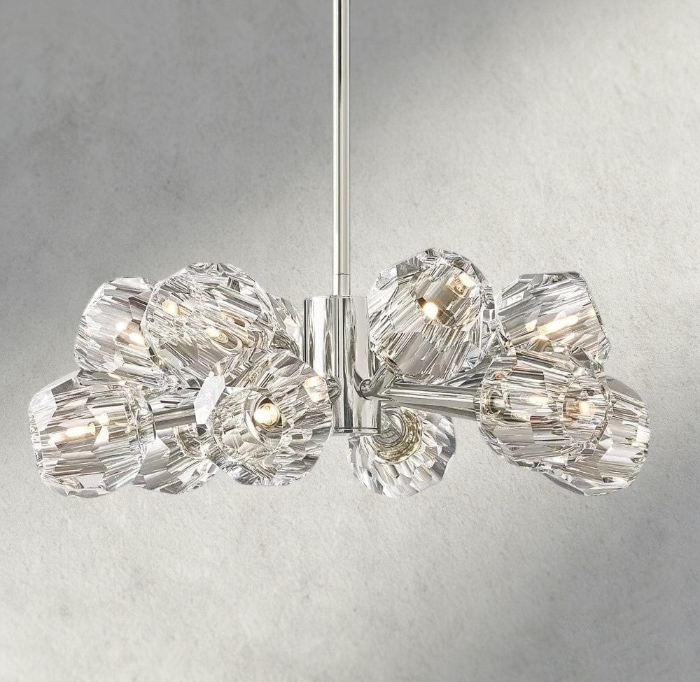 Boule de Cristal chandelier 24" / Clear / Nickel product view