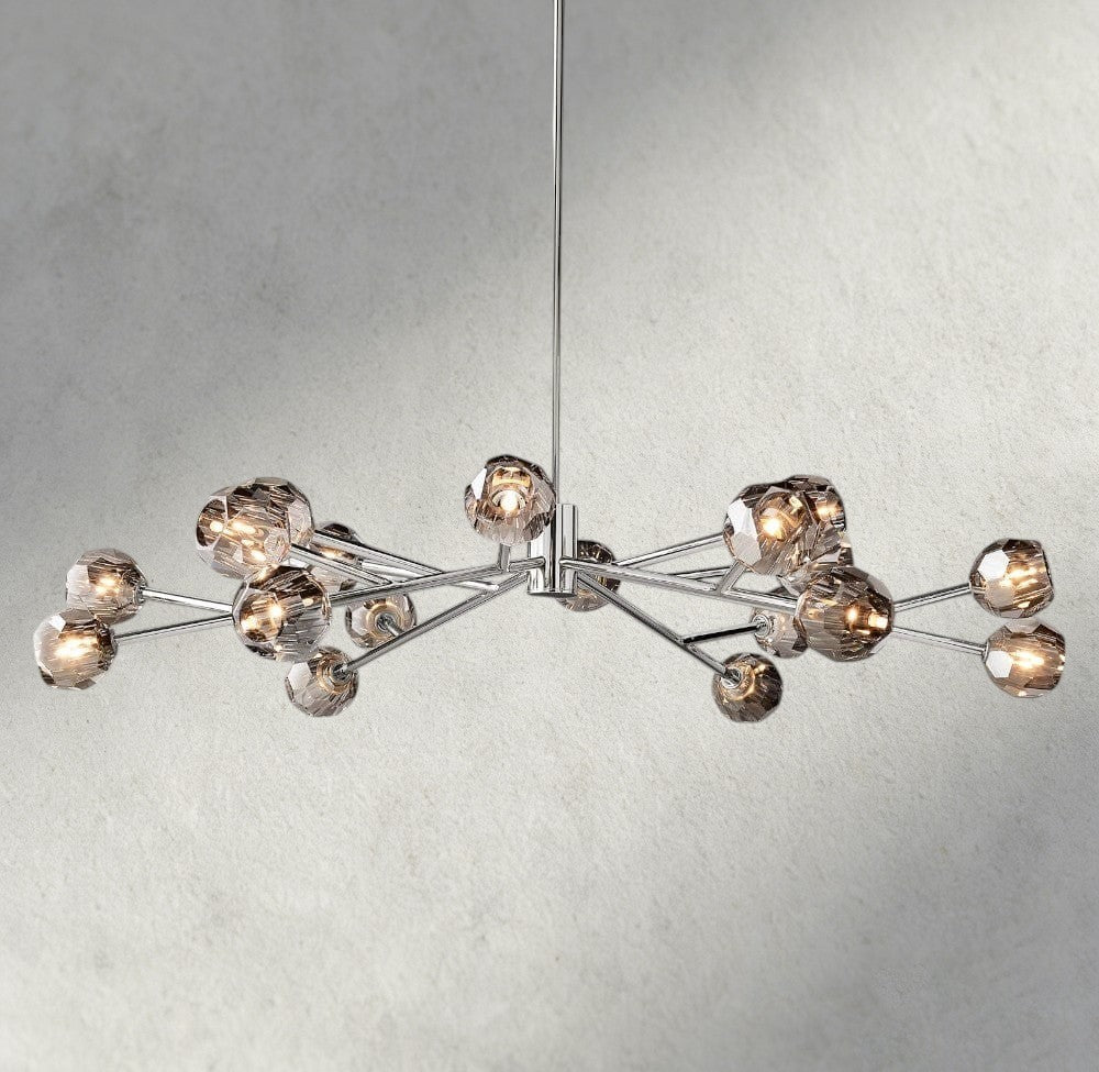Boule de Cristal chandelier 60" / Smoke / Nickel product view