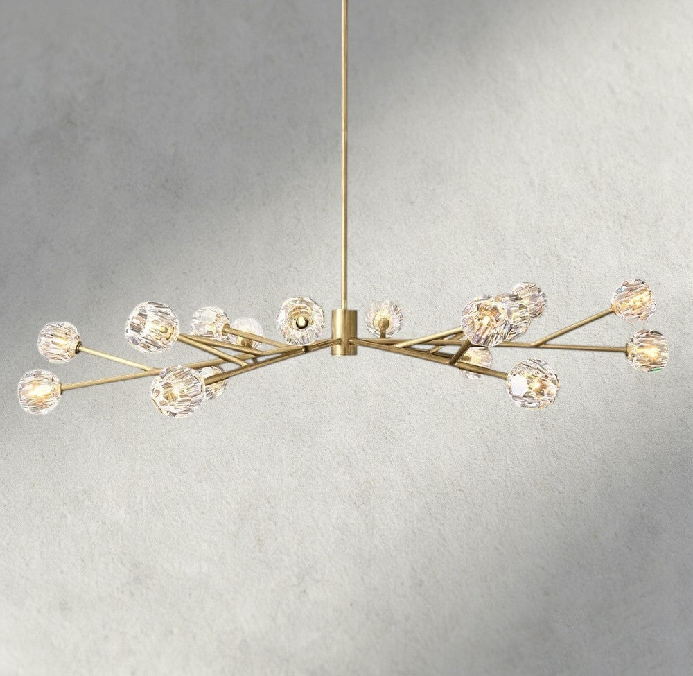 Boule de Cristal chandelier 72" / Clear / Brass product view