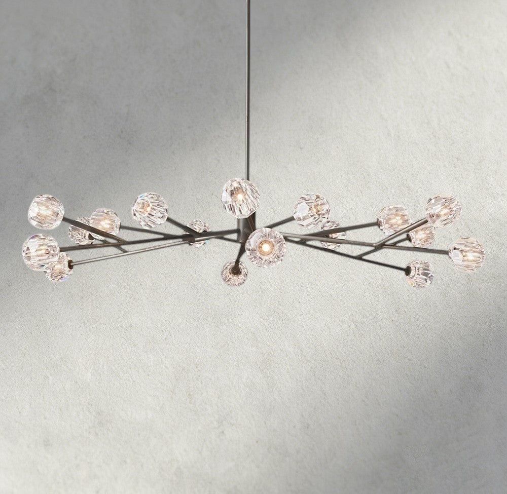Boule de Cristal chandelier 72" / Clear / Bronze product view