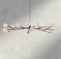 Boule de Cristal chandelier 72" / Clear / Bronze product view