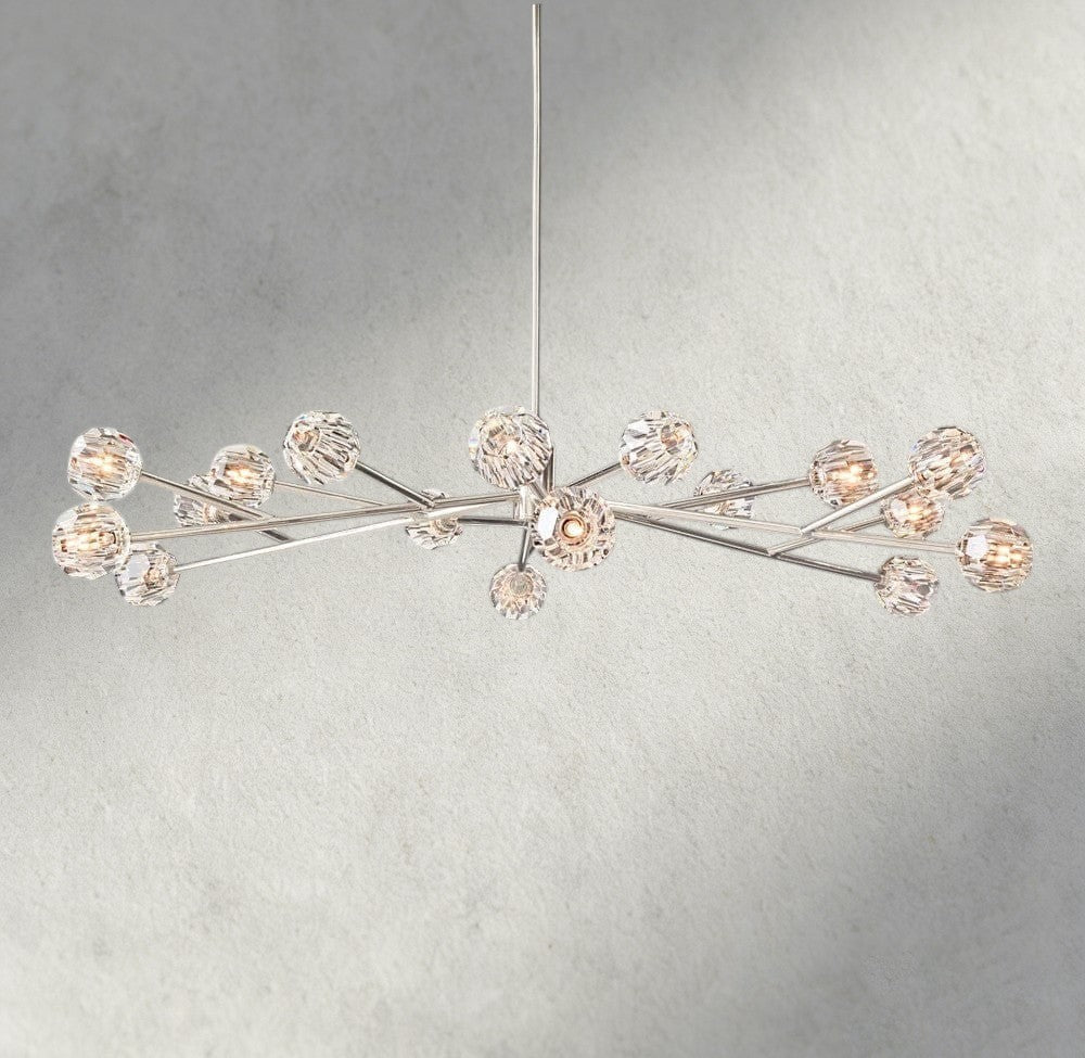 Boule de Cristal chandelier 72" / Clear / Nickel product view