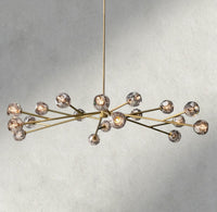 Boule de Cristal chandelier 72" / Smoke / Brass product view