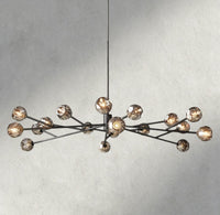 Boule de Cristal chandelier 72" / Smoke / Bronze product view