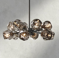 Boule de Cristal chandelier 24" / Smoke / Bronze product view