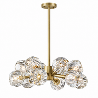 Boule de Cristal 24 inch Clear Brass chandelier white background