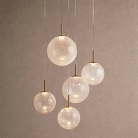 Casens round LED chandelier - 5-Light 28'' / Crackle