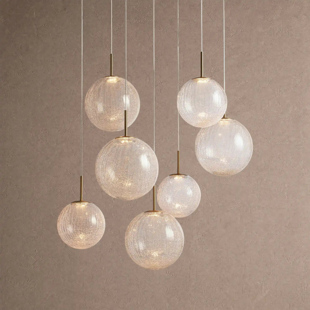 Casens round LED chandelier - 7-Light 34'' / Crackle