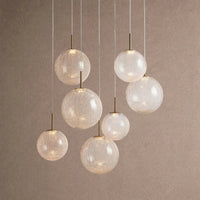 Casens round LED chandelier - 7-Light 34'' / Crackle