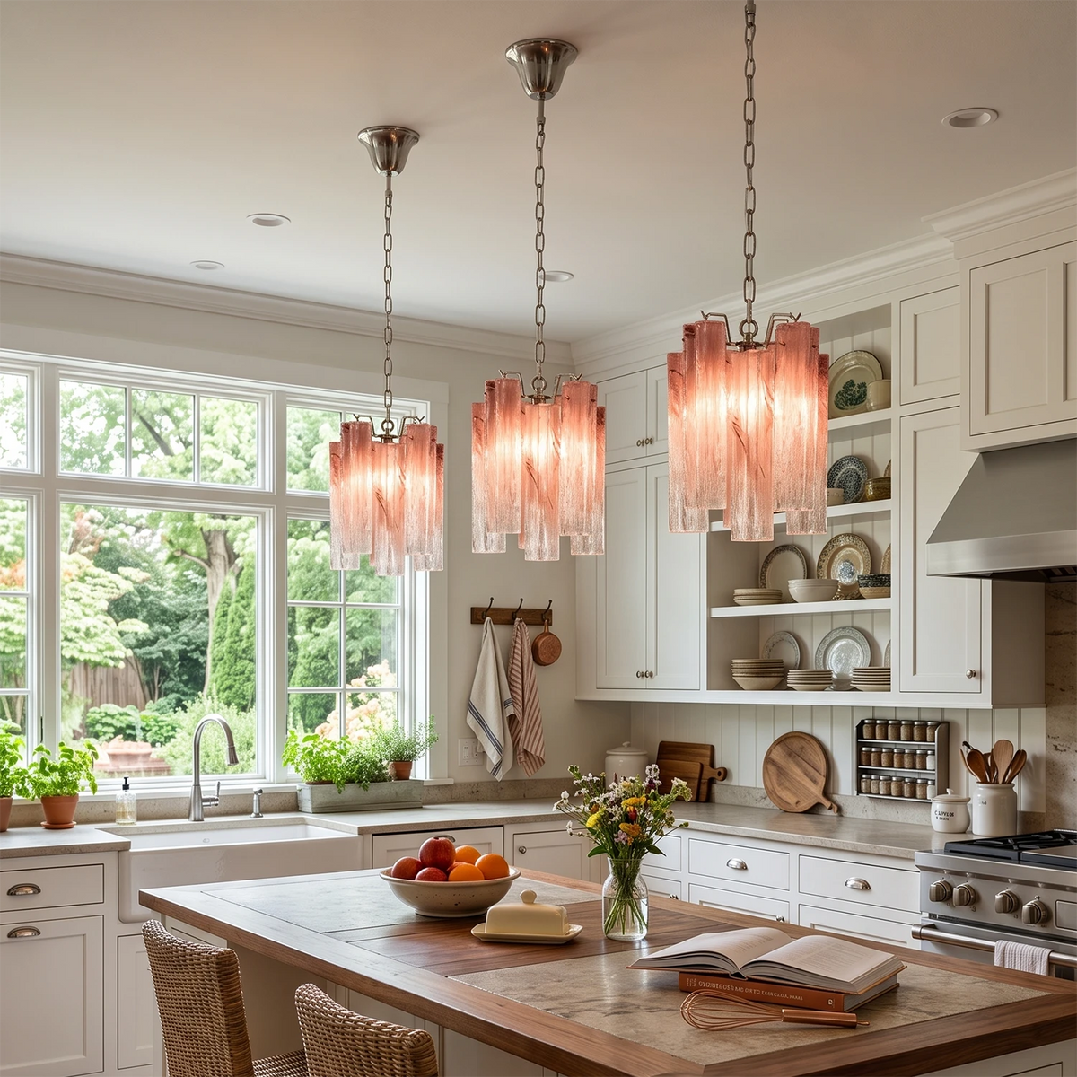 Addis Star-Shaped Glass Tubes Chandelier