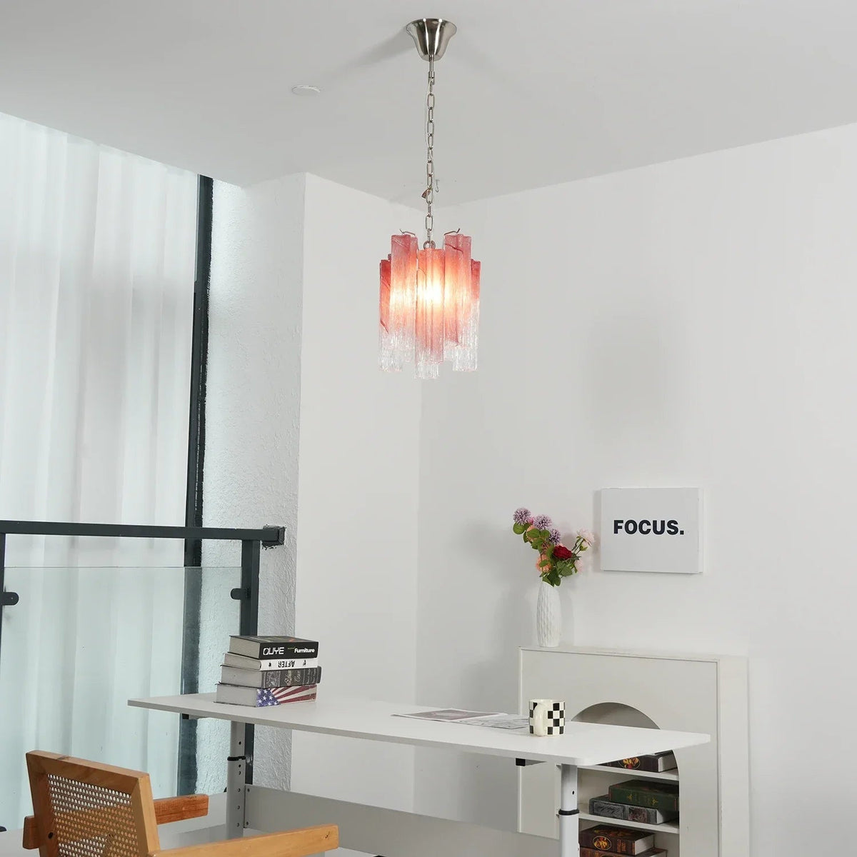 Addis Star-Shaped Glass Tubes Chandelier